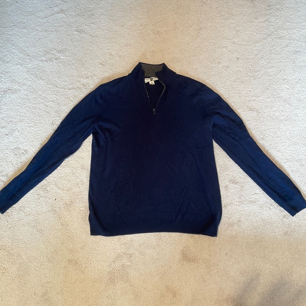 Black Brown brand blue quarter zip